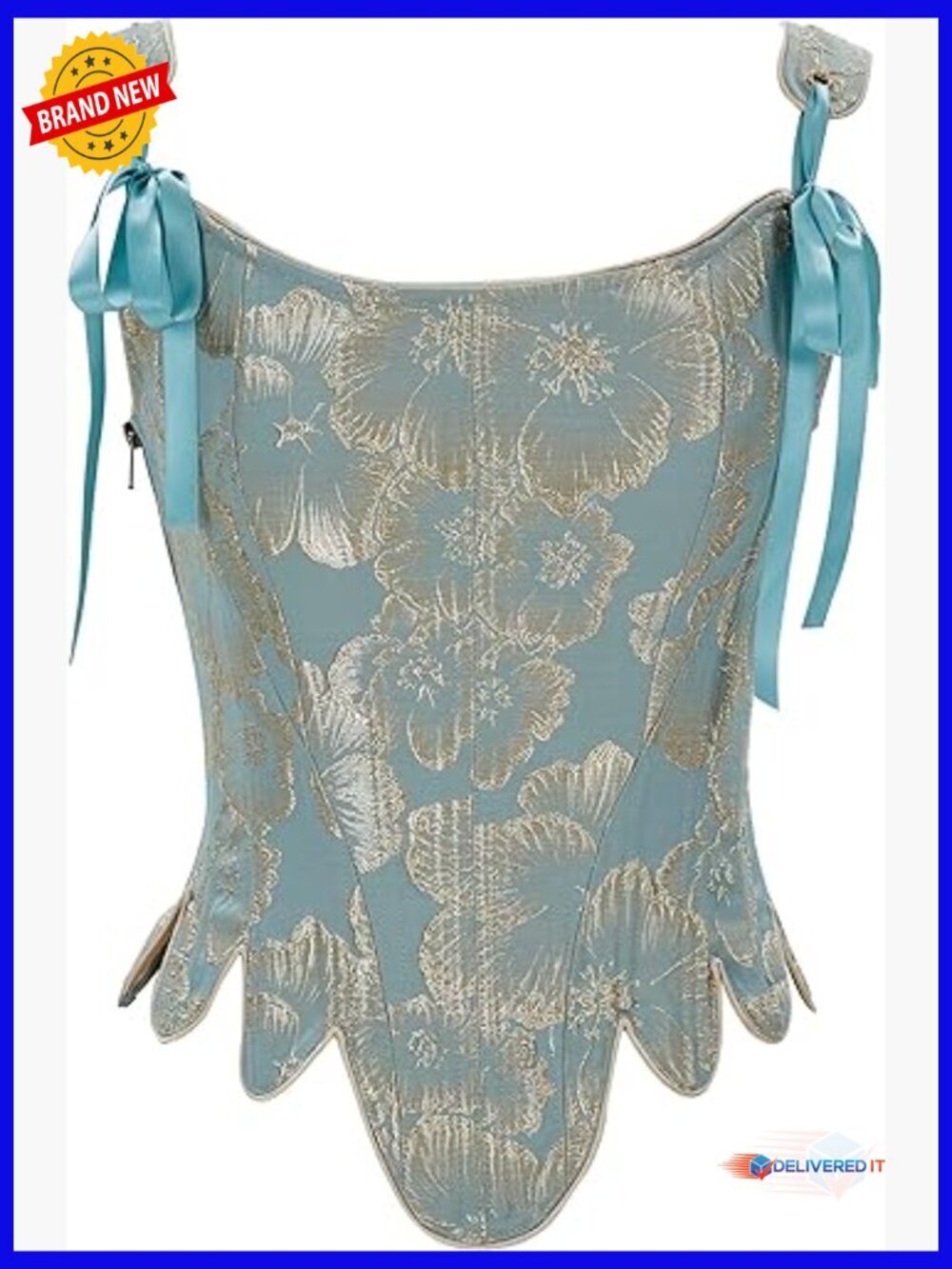 Medieval Renaissance Corset Top Overbust Bustier Bodice Vintage